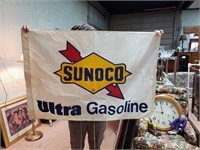 Vintage Sunoco Advertising Flag