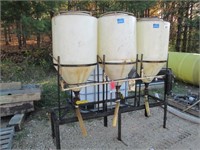 (3) Cone Tanks on Stand