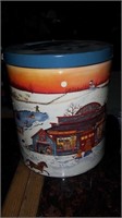 Large tin with winter picture