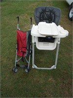 Highchair and Stroller