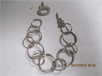 925 Silver Hoop Bracelet & Pendant Charm