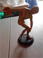 7"Tall Disk Man Statue Brass