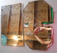 4 Assorted Mirrors Largest is 18" by 10 1/2"
