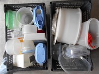 2 Boxes of Plastic Food Storage