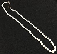 Pearl Necklace With 14k Gold Clasp
