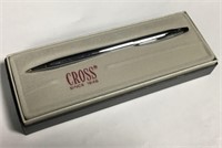 Cross Chrome Ball Point Pen In Case