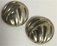 Pair Of Mexico Sterling Silver Clip Earrings