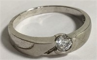 Sterling Silver Ring With Clear Stone