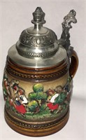 Beyer W. Germany Hand Painted Scenic Stein