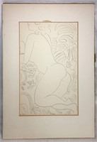 Henri Matisse Lithograph Of Nude