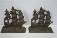 Vintage Cast Iron Nautical Bookends