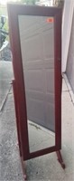 MIRRORED JEWELRY CABINET ON STAND