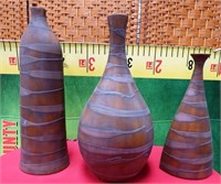 11 - 3 HOME DECOR BOTTLES / VASES