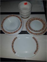 8 PLACE SETTING OF CORELLE VITRELLE DISHES