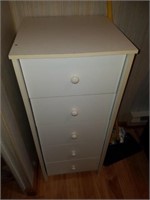 5 DRAWER PRESSED WOOD WHITE CHEST