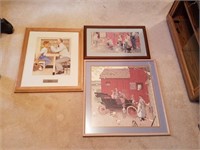 3 NORMAN ROCKWELL FRAMED PICTURES