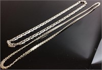 (2) 925 SILVER CHAINS 22’’& 20’’ LENGTH