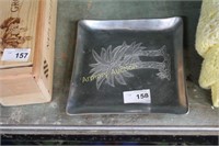 PEWTER PALMETTO DECORATED PLATE