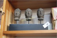 ASIAN RELIGIOUS BUSTS DISPLAY