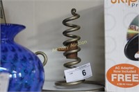 WROUGHT METAL SPIRAL CANDLE HOLDER