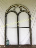 Large cathedral size window frame
