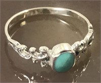 .925 Silver Ring with Turquoise Stone