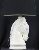 CAST RESIN HORSE HEAD LAMP