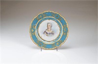 French hand painted porcelain cabinet plate