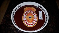 Metal Newcastle ale tray 12 inch diameter