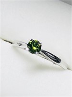 60J- 10k green diamond 0.30ct ring $1,900