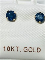 89J- 10k gold sapphire 0.72ct earrings $120
