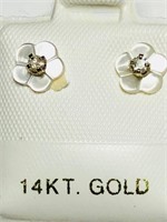 94J- 14k 2-in-1 diamond earrings $400