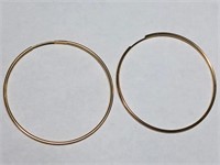 97J- 10k gold hoop earrings $400