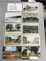 Lot of nine Simcoe County postcards.