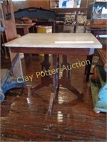 Eastlake Side Table with Marble Top