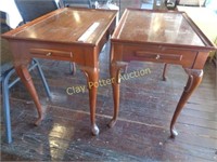 Pair of Wood Side Tables