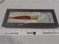 Murano Style Glass Handle Magnifier