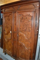 18thC French armoire Bressane in fruitwood