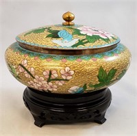 CLOISONNE COVERED BOWL