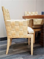 SET OF FOUR DONGHIA  WOVEN CANE CHAIRS