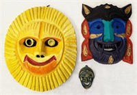 WOODEN AND METAL MASKS
