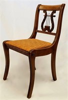 4 LYRE BACK DINING CHAIRS
