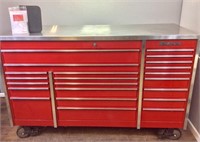 Snap-on 72” 22-drawer Steel Top Roll Cab