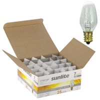 Sunlite 7C7/CL/25PK Incandescent 7-Watt,