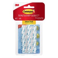 Lot of Command Clear Decorating Clips, 40 Clips,