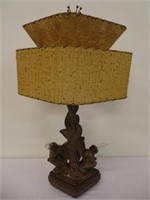 MCM TABLE LAMP WITH TIERED MICA SHADE