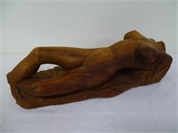 GEORGE PROUT WALNUT CARVING OF NUDE SCULPTURE