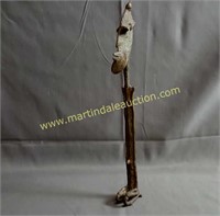 Antique Bronze African Figurine - Kneeling Man