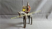 Antique Bronze African Figurine - Man On Horse