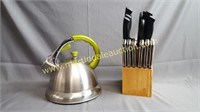 Knife Set & Stainless Steel Large Kettle
